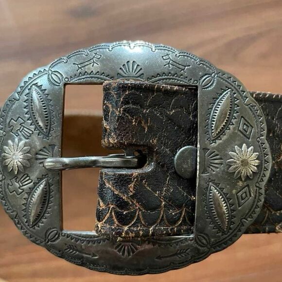 RRL Double RL Silver-tone Brass Concho Buckle - Picture 9 of 16